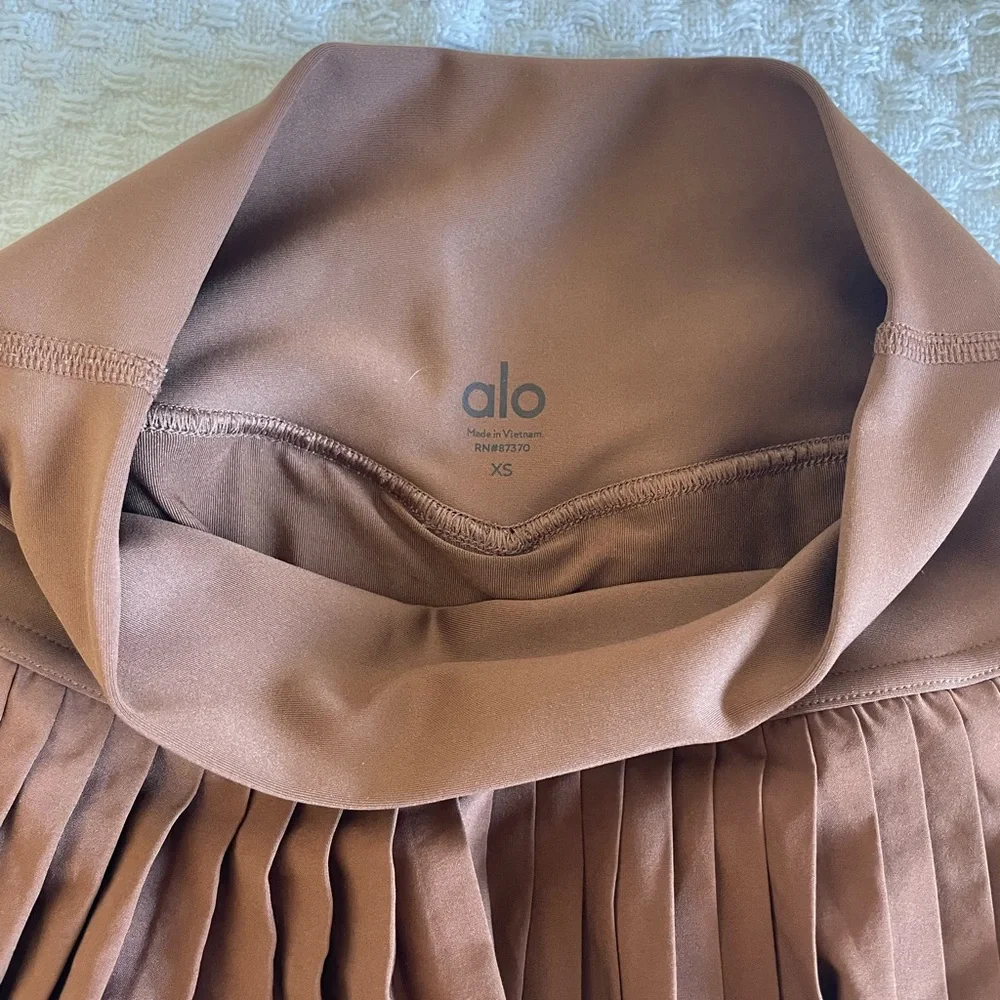 ALO Yoga Chocolate Brown Tennis Skirt